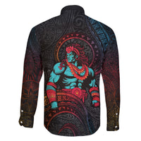 Hawaiian Demigod Maui Family Matching Mermaid Dress and Hawaiian Shirt Polynesian Mythology LT05 - Polynesian Pride