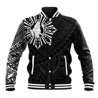 Philippines Tribal Baseball Jacket King Lapu Lapu Black Version