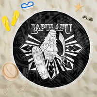Philippines Tribal Beach Blanket King Lapu Lapu Black Version