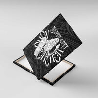 Philippines Tribal Canvas Wall Art King Lapu Lapu Black Version