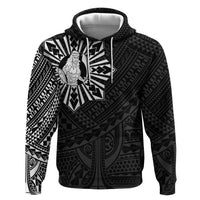 Philippines Tribal Hoodie King Lapu Lapu Black Version