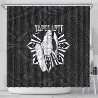 Philippines Tribal Shower Curtain King Lapu Lapu Black Version