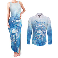 Mother's Love Is Deeper Than Ocean Couples Matching Tank Maxi Dress and Long Sleeve Button Shirt Polynesian Style