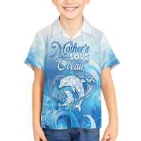 Mother's Love Is Deeper Than Ocean Family Matching Off Shoulder Maxi Dress and Hawaiian Shirt Polynesian Style