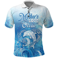 Mother's Love Is Deeper Than Ocean Polo Shirt Polynesian Style