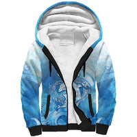 Mother's Love Is Deeper Than Ocean Sherpa Hoodie Polynesian Style LT05 Unisex Blue - Polynesian Pride