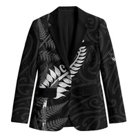 Personalised New Zealand Chur Bro Blazer Maori Koru With Silver Fern LT05 Unisex Black - Polynesian Pride