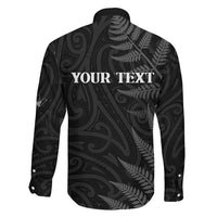 Personalised New Zealand Chur Bro Family Matching Long Sleeve Bodycon Dress and Hawaiian Shirt Maori Koru With Silver Fern