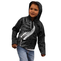 Personalised New Zealand Chur Bro Kid Hoodie Maori Koru With Silver Fern LT05 - Polynesian Pride
