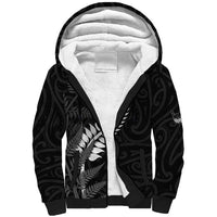 Personalised New Zealand Chur Bro Sherpa Hoodie Maori Koru With Silver Fern