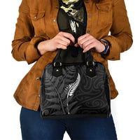 New Zealand Chur Bro Shoulder Handbag Maori Koru With Silver Fern