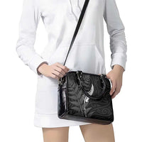 New Zealand Chur Bro Shoulder Handbag Maori Koru With Silver Fern
