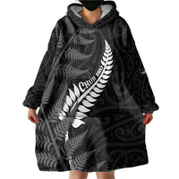 Personalised New Zealand Chur Bro Wearable Blanket Hoodie Maori Koru With Silver Fern
