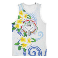 Northern Mariana Islands Chamorro Basketball Jersey Plumeria Curves Style White Version