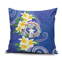 Northern Mariana Islands Chamorro Pillow Cover Plumeria Curves Style Navy Version LT05 Navy - Polynesian Pride