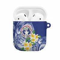 Northern Mariana Islands AirPods Case Polynesian Pattern With Frangipani