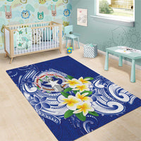 Northern Mariana Islands Area Rug Polynesian Pattern With Frangipani