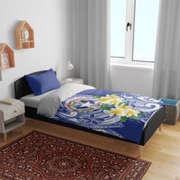 Northern Mariana Islands Bedding Set Polynesian Pattern With Frangipani