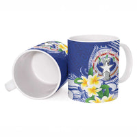 Northern Mariana Islands Ceramic Mug Polynesian Pattern With Frangipani