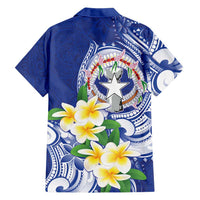 Northern Mariana Islands Family Matching Tank Maxi Dress and Hawaiian Shirt Polynesian Pattern With Frangipani