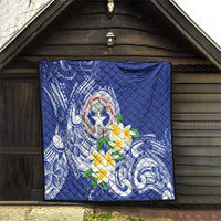 Northern Mariana Islands Quilt Polynesian Pattern With Frangipani