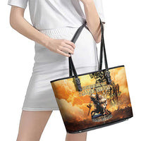 Hawaii Memorial Day Leather Tote Bag Remember Their Sacrifice