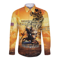 Hawaii Memorial Day Long Sleeve Button Shirt Remember Their Sacrifice LT05 Unisex Yellow - Polynesian Pride
