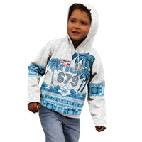 Fiji 679 Constitution Day Kid Hoodie Fijian Tapa Pattern