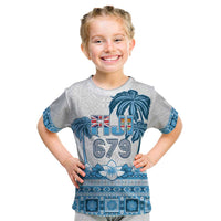 Fiji 679 Constitution Day Kid T Shirt Fijian Tapa Pattern
