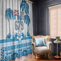 Fiji 679 Constitution Day Window Curtain Fijian Tapa Pattern
