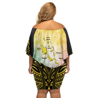Vanuatu Independence Day Family Matching Off Shoulder Short Dress and Hawaiian Shirt The Untouched Paradise