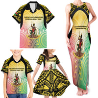 Vanuatu Independence Day Family Matching Tank Maxi Dress and Hawaiian Shirt The Untouched Paradise LT05 - Polynesian Pride