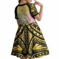 Vanuatu Independence Day Kid Short Sleeve Dress The Untouched Paradise LT05 - Polynesian Pride