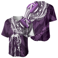 Hawaii Queen Liliuokalani Baseball Jersey Hawaiian Maile Lei Flag Style LT05 - Polynesian Pride
