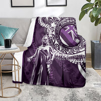 Hawaii Queen Liliuokalani Blanket Hawaiian Maile Lei Flag Style LT05 - Polynesian Pride