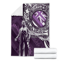 Hawaii Queen Liliuokalani Blanket Hawaiian Maile Lei Flag Style LT05 - Polynesian Pride