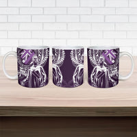 Hawaii Queen Liliuokalani Ceramic Mug Hawaiian Maile Lei Flag Style LT05 - Polynesian Pride