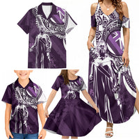 Hawaii Queen Liliuokalani Family Matching Summer Maxi Dress and Hawaiian Shirt Hawaiian Maile Lei Flag Style LT05 - Polynesian Pride