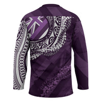 Hawaii Queen Liliuokalani Hockey Jersey Hawaiian Maile Lei Flag Style LT05 - Polynesian Pride
