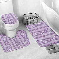 Hawaii Queen Liliuokalani Bathroom Set Lavender Lei Pua Kalaunu LT05 Mat Set Only (3 pcs) One Size Lavender - Polynesian Pride