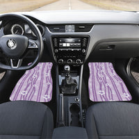 Hawaii Queen Liliuokalani Car Mats Lavender Lei Pua Kalaunu LT05 Set 2pcs - Front Lavender - Polynesian Pride