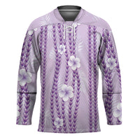 Hawaii Queen Liliuokalani Hockey Jersey Lavender Lei Pua Kalaunu LT05 Unisex Lavender - Polynesian Pride