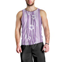 Hawaii Queen Liliuokalani Men Tank Top Lavender Lei Pua Kalaunu LT05 - Polynesian Pride