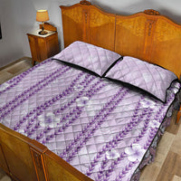 Hawaii Queen Liliuokalani Quilt Bed Set Lavender Lei Pua Kalaunu LT05 - Polynesian Pride
