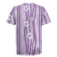 Hawaii Queen Liliuokalani Rugby Jersey Lavender Lei Pua Kalaunu LT05 - Polynesian Pride
