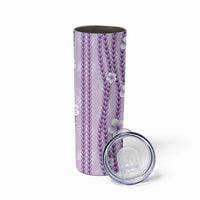 Hawaii Queen Liliuokalani Skinny Tumbler Lavender Lei Pua Kalaunu LT05 - Polynesian Pride