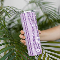 Hawaii Queen Liliuokalani Skinny Tumbler Lavender Lei Pua Kalaunu LT05 - Polynesian Pride