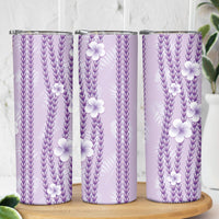 Hawaii Queen Liliuokalani Skinny Tumbler Lavender Lei Pua Kalaunu LT05 - Polynesian Pride