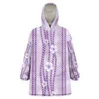 Hawaii Queen Liliuokalani Wearable Blanket Hoodie Lavender Lei Pua Kalaunu LT05 One Size Lavender - Polynesian Pride