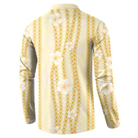 Hawaii Queen Liliuokalani Button Sweatshirt Gold Lei Pua Kalaunu LT05 - Polynesian Pride